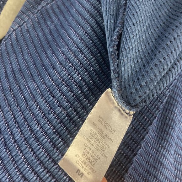 ABLE Waffle Knit Long Sleeve Dress Sz Medium Distressed Boho Anthropologie Blue - Picture 11 of 14